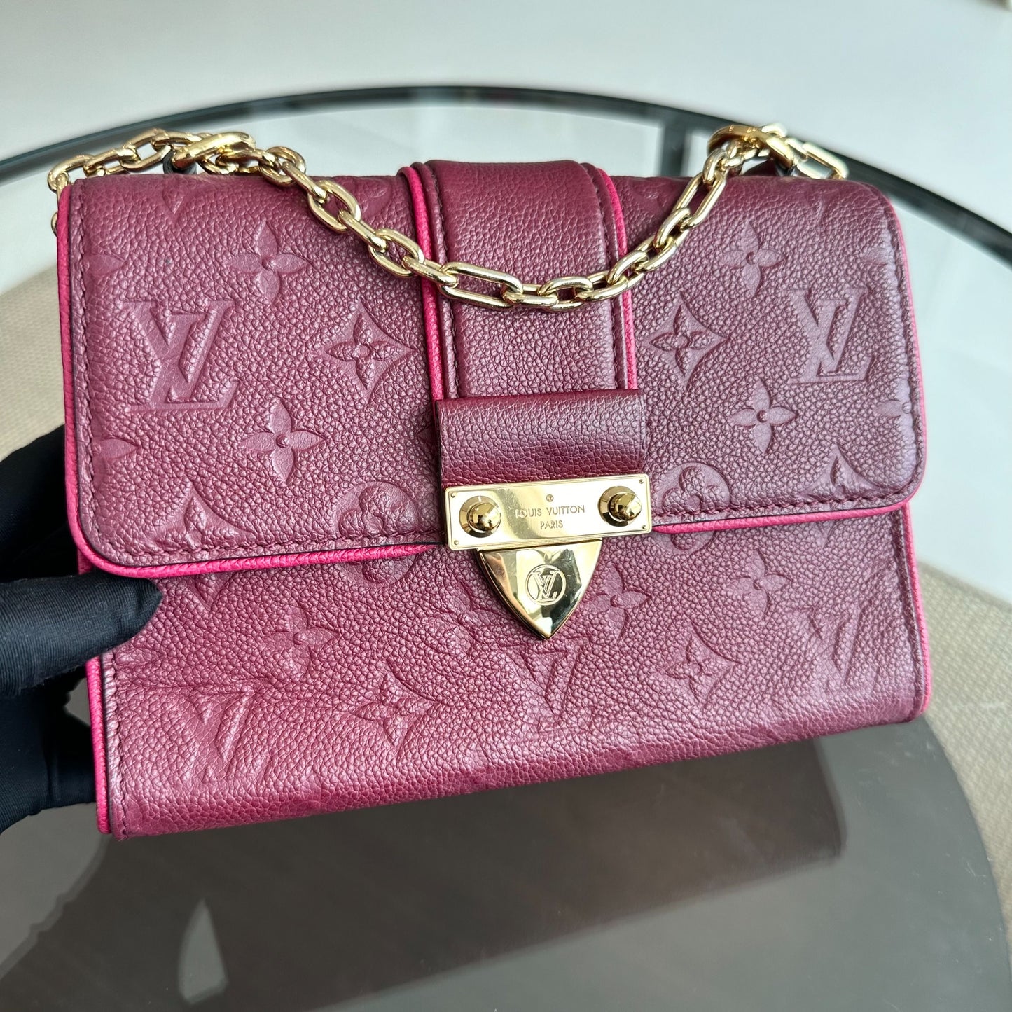 Saint Sulpice Empriente Raisin Monogram Rouge GHW - Kovancy