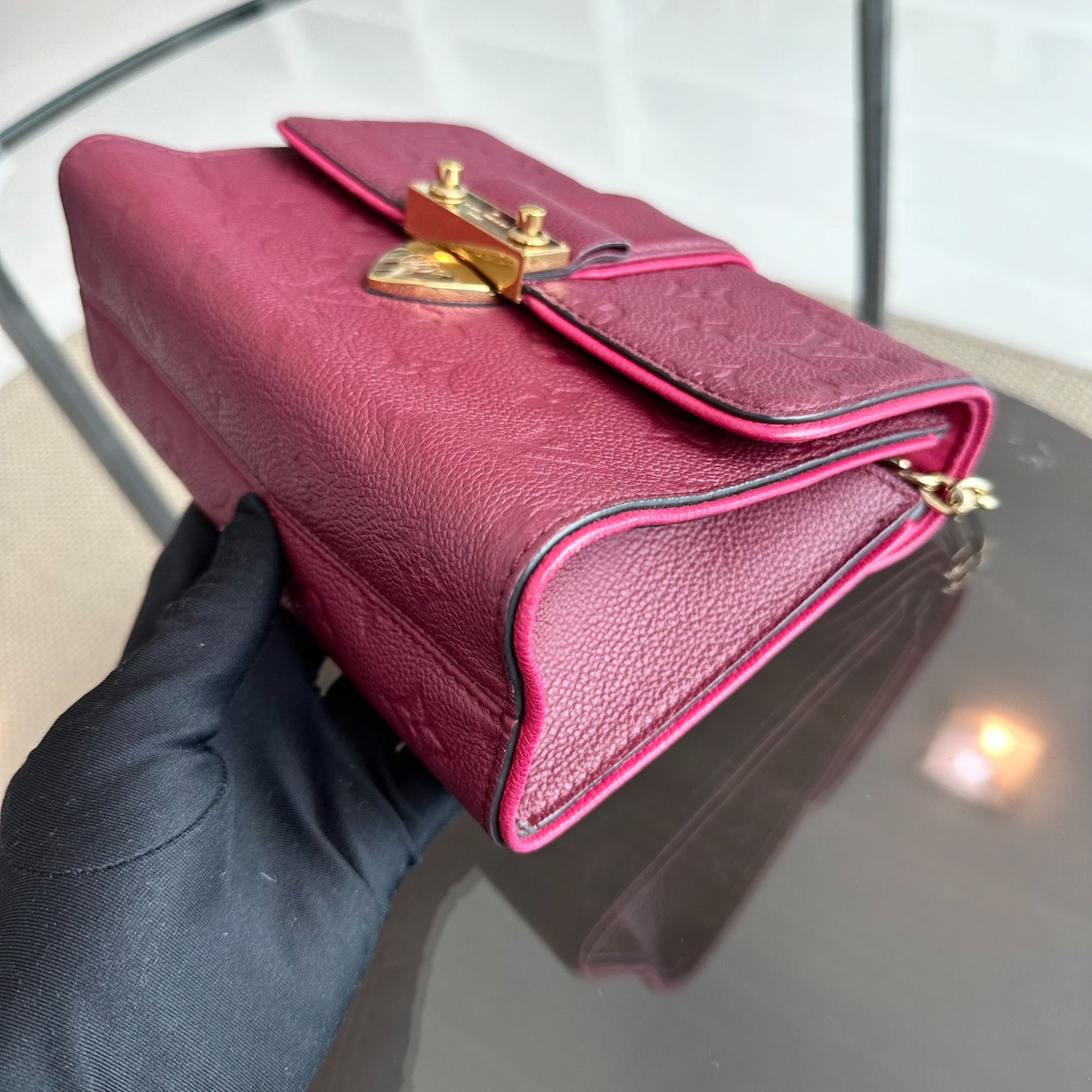 Saint Sulpice Empriente Raisin Monogram Rouge GHW - Kovancy