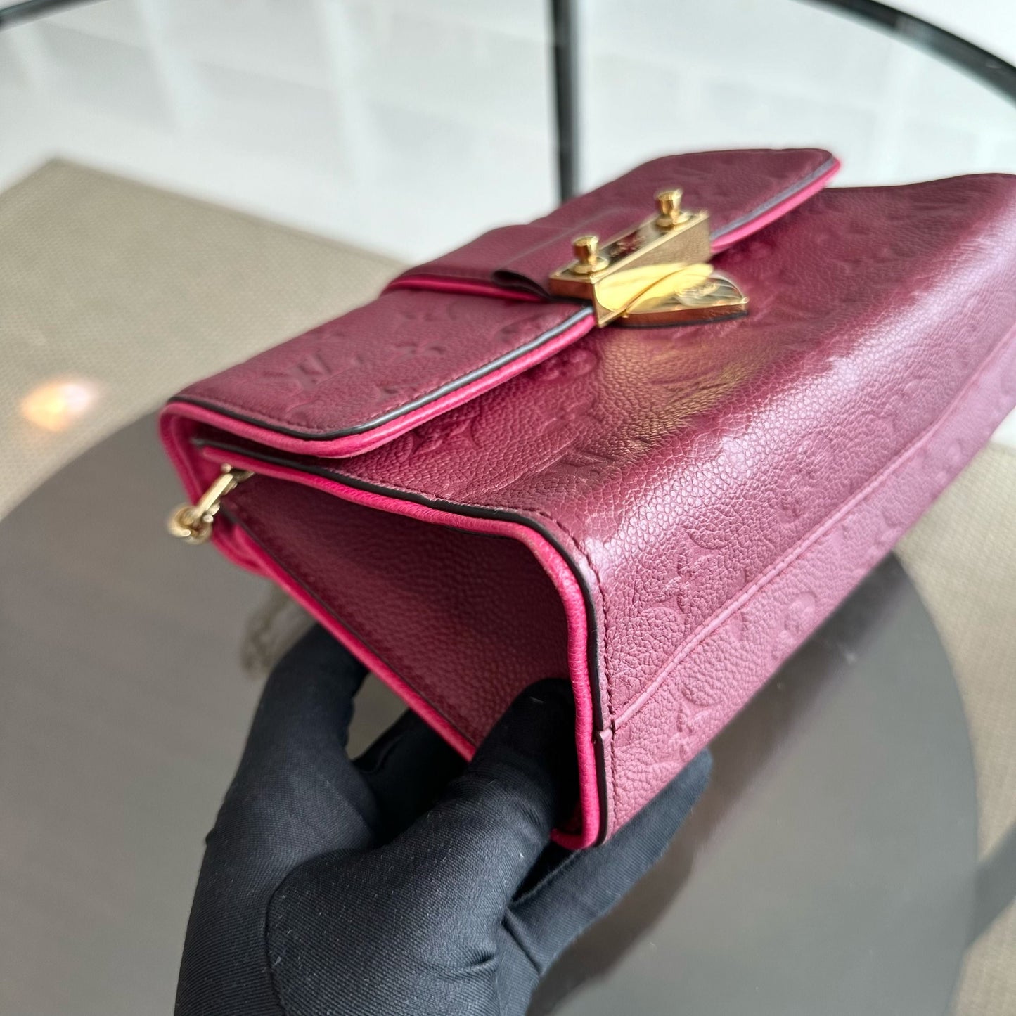 Saint Sulpice Empriente Raisin Monogram Rouge GHW - Kovancy