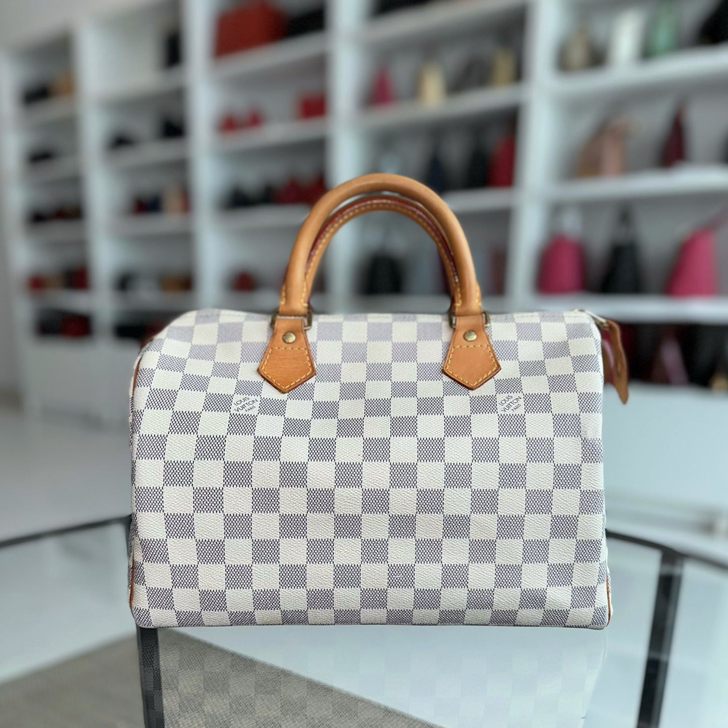 Sac à main Louis Vuitton LV Speedy 30 Damiar Azure