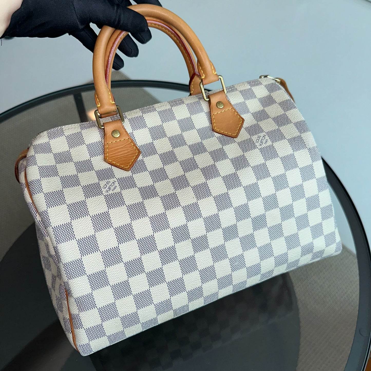 Sac à main Louis Vuitton LV Speedy 30 Damiar Azure