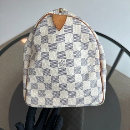 Sac à main Louis Vuitton LV Speedy 30 Damiar Azure