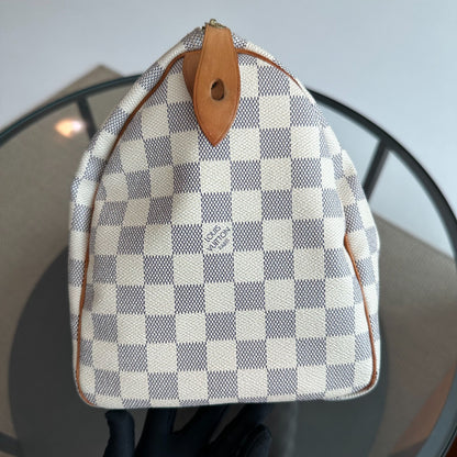 Sac à main Louis Vuitton LV Speedy 30 Damiar Azure