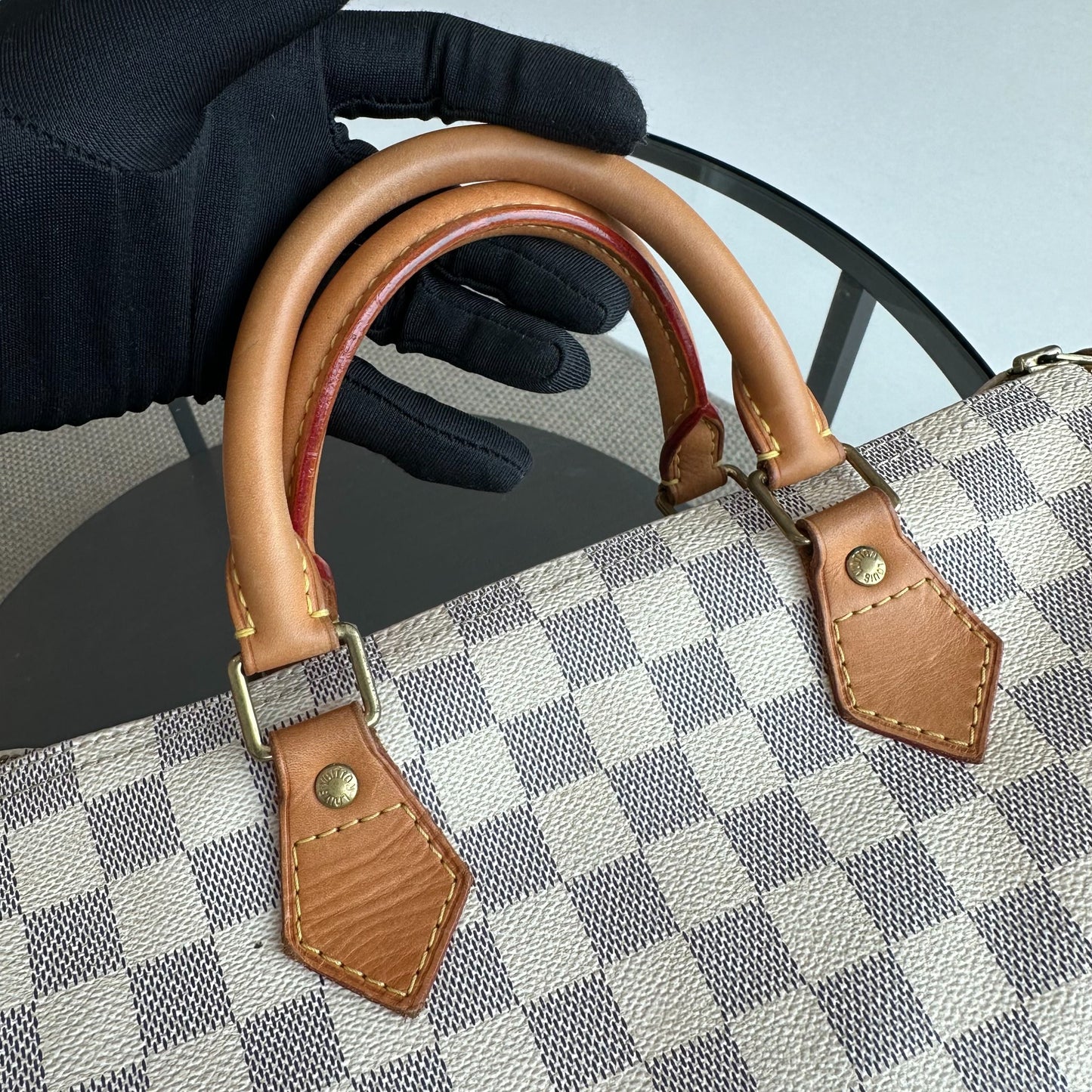 Sac à main Louis Vuitton LV Speedy 30 Damiar Azure