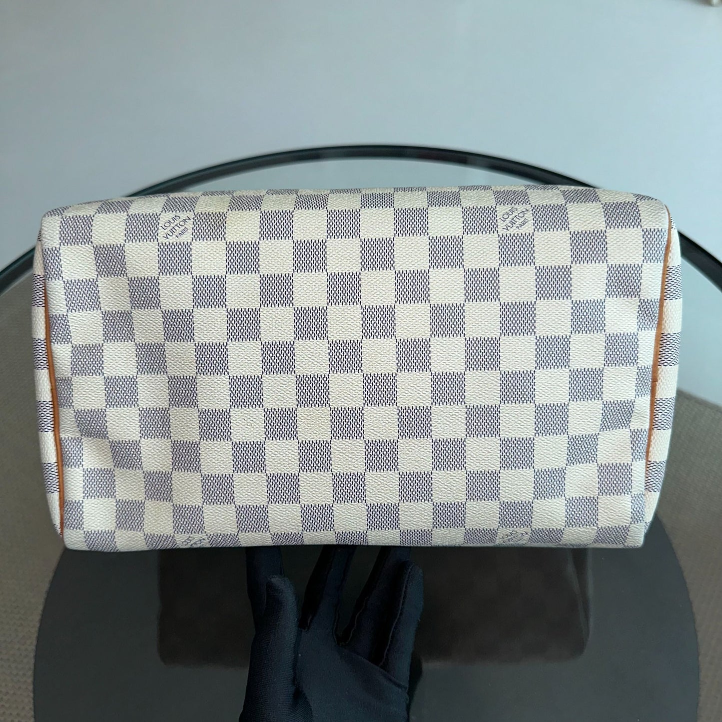 Sac à main Louis Vuitton LV Speedy 30 Damiar Azure