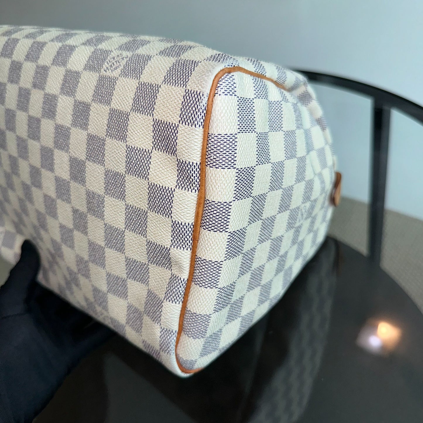 Sac à main Louis Vuitton LV Speedy 30 Damiar Azure