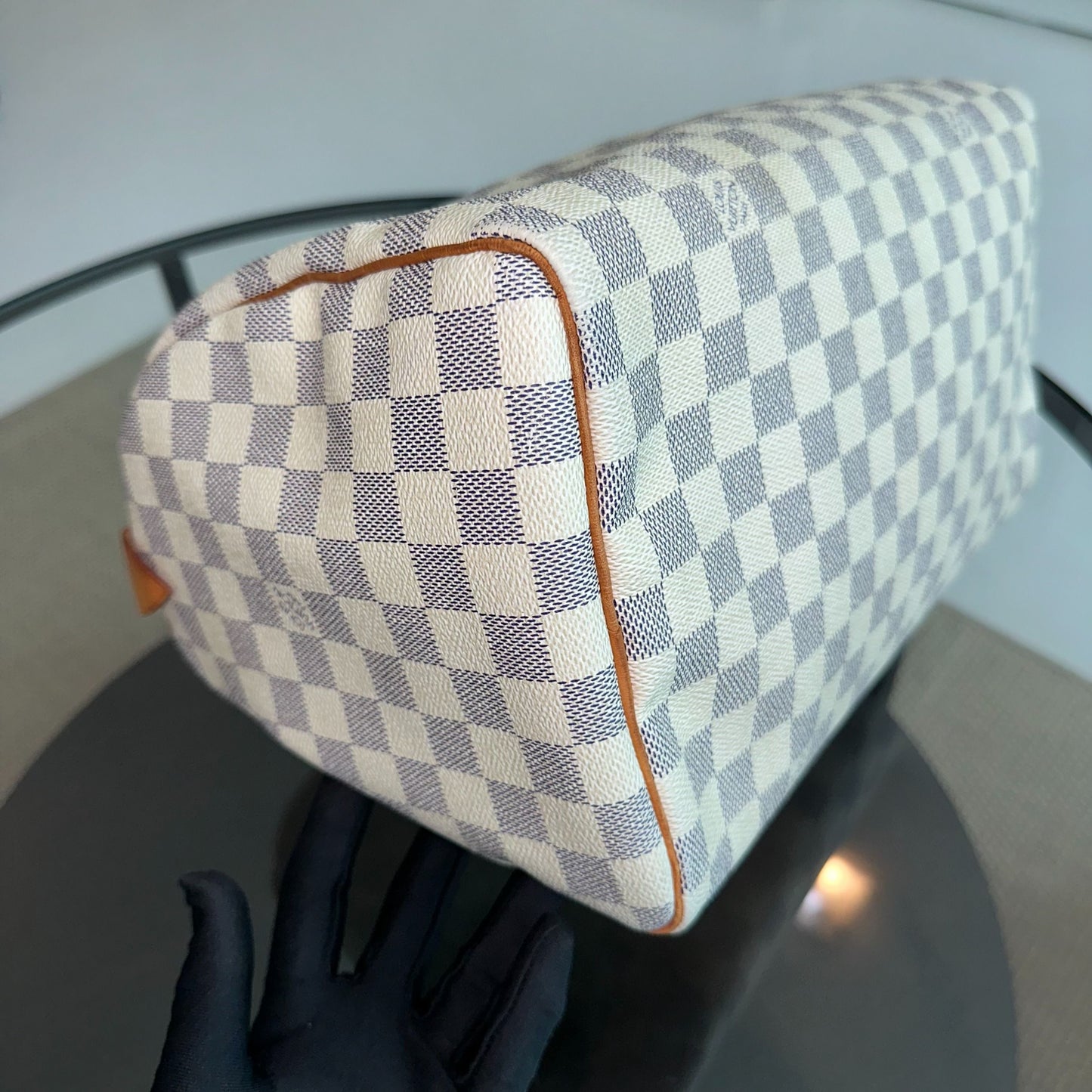 Sac à main Louis Vuitton LV Speedy 30 Damiar Azure