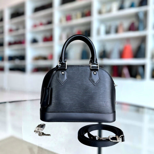 Alma BB EPI Cuir Noir Quincaillerie Argentée - Kovancy