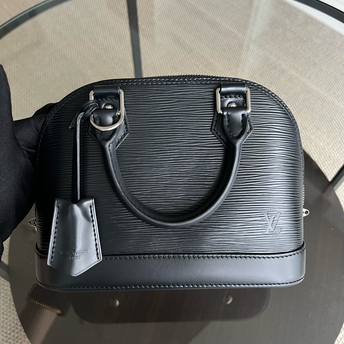 Alma BB EPI Cuir Noir Quincaillerie Argentée - Kovancy
