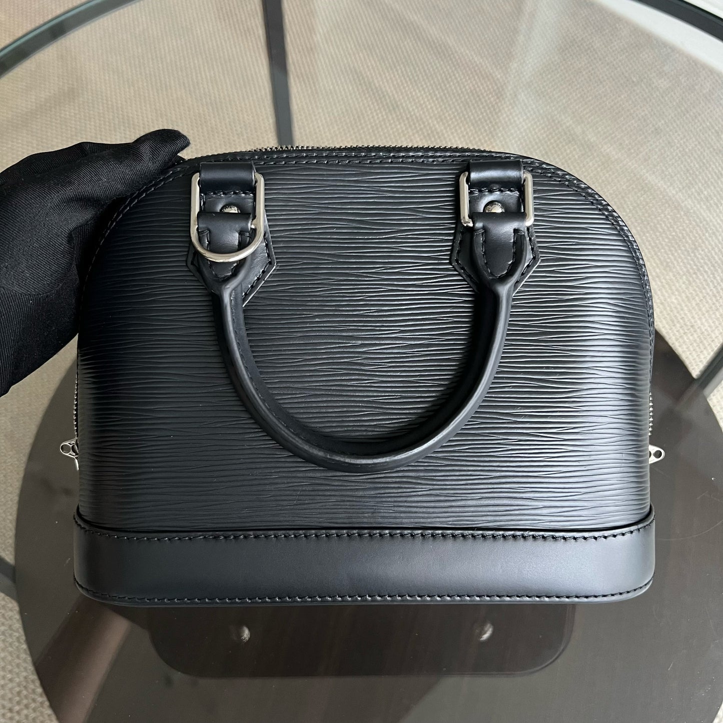 Alma BB EPI Cuir Noir Quincaillerie Argentée - Kovancy