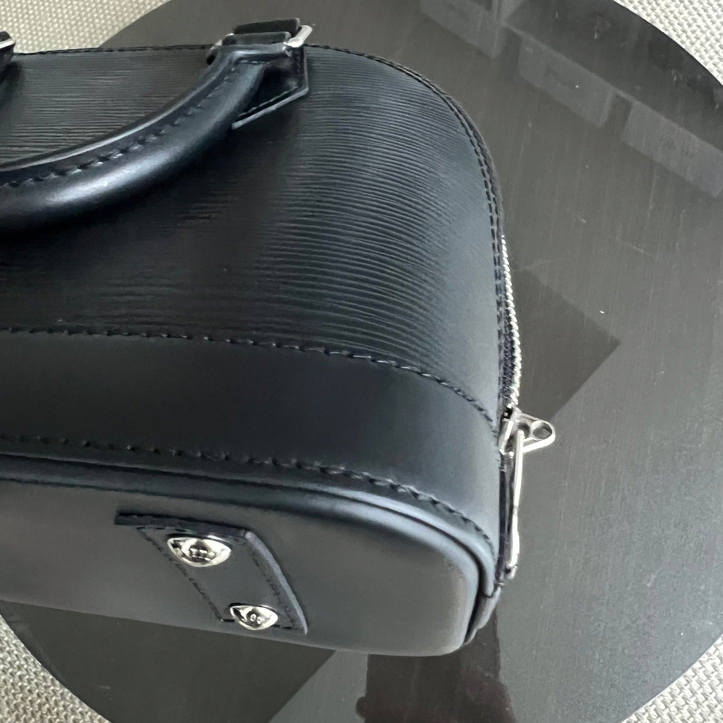 Alma BB EPI Cuir Noir Quincaillerie Argentée - Kovancy
