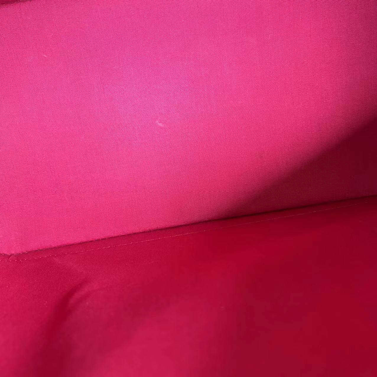 Alma MM Vernis Cuir Verni Rouge Quincaillerie Dorée - Kovancy