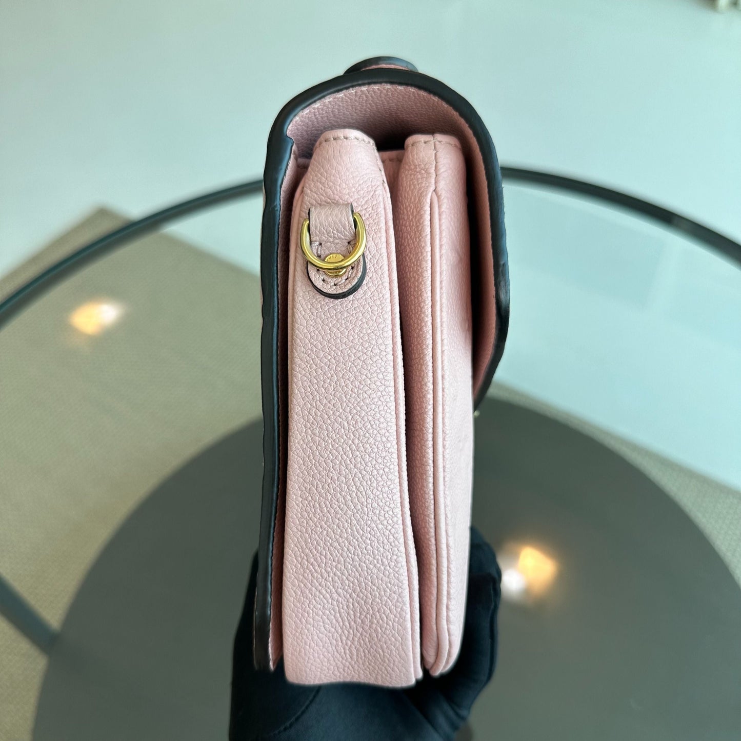 Pochette Metis Sakura Cuir de veau rose GHW — Kovancy