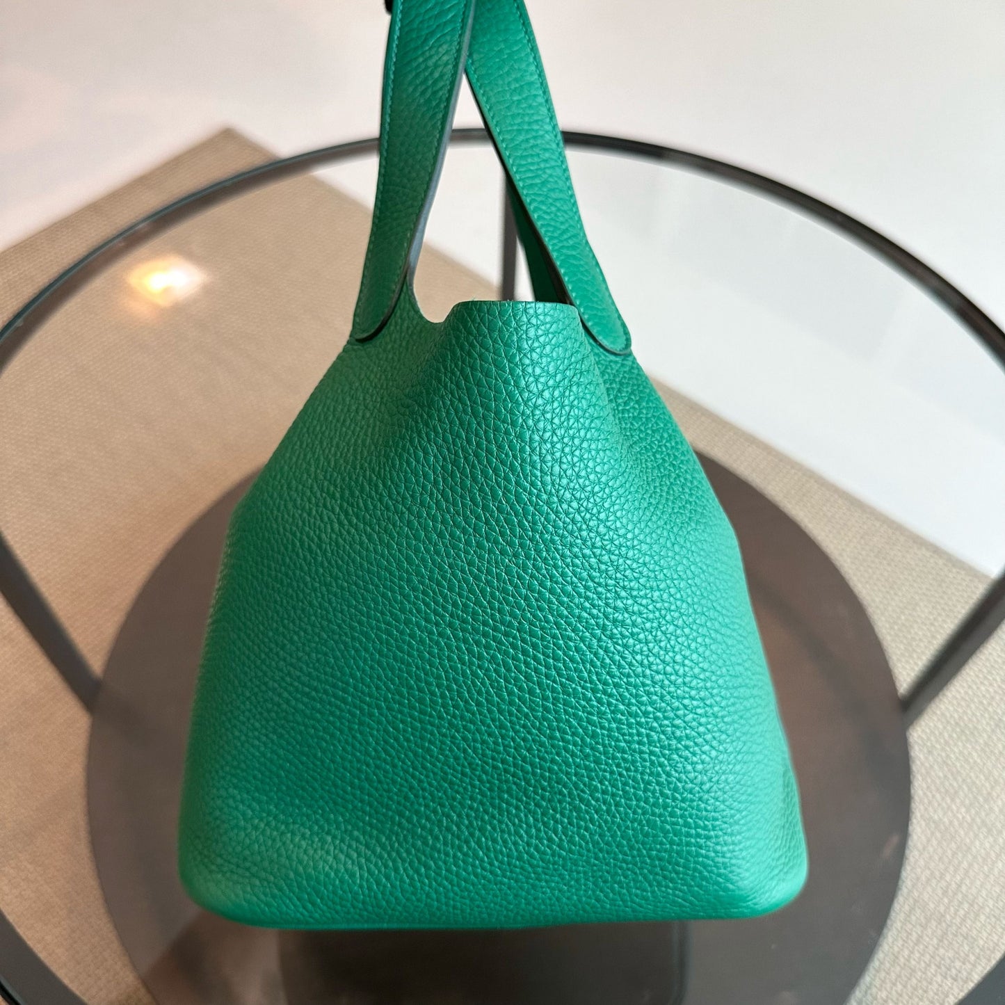 Hermes Picotin 22 Bambou 1k Timbre Clémence A GHW