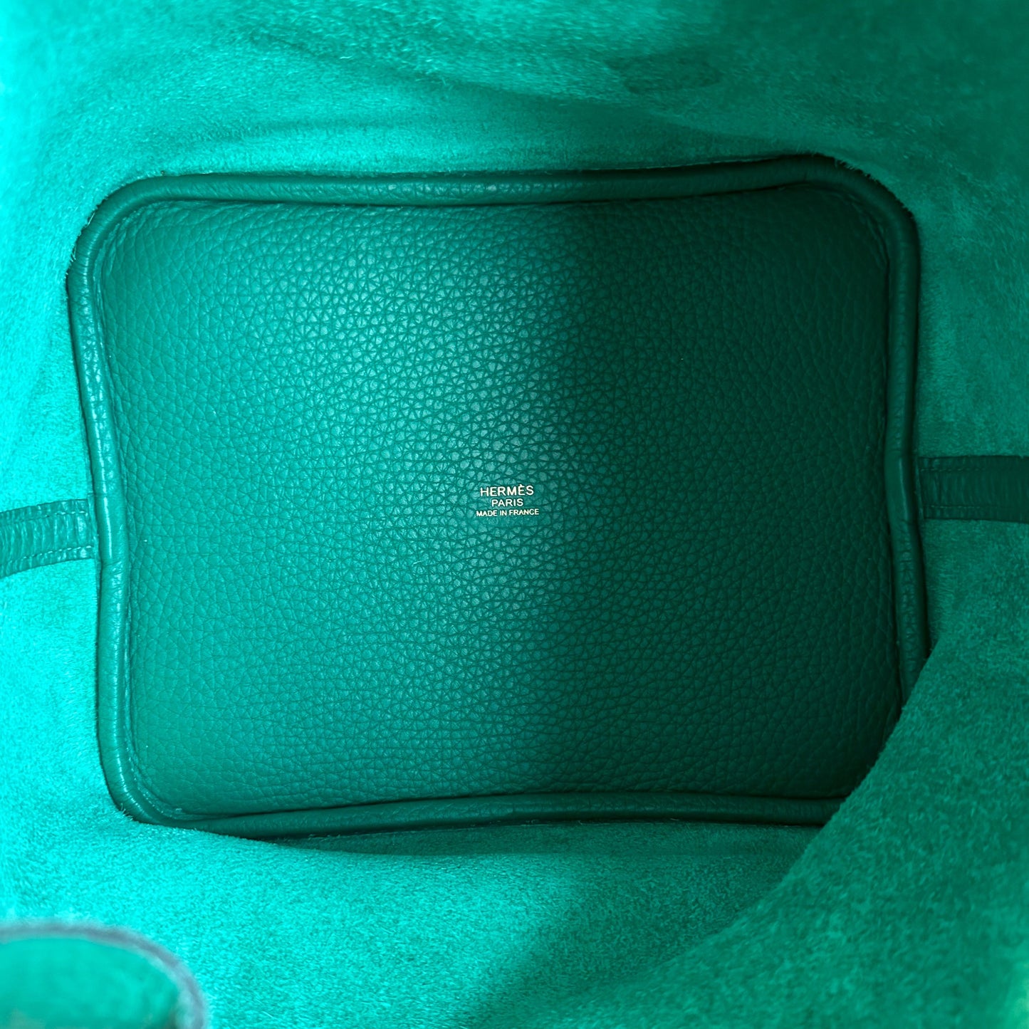 Hermes Picotin 22 Bambou 1k Timbre Clémence A GHW