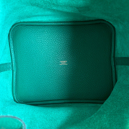 Hermes Picotin 22 Bambou 1k Timbre Clémence A GHW