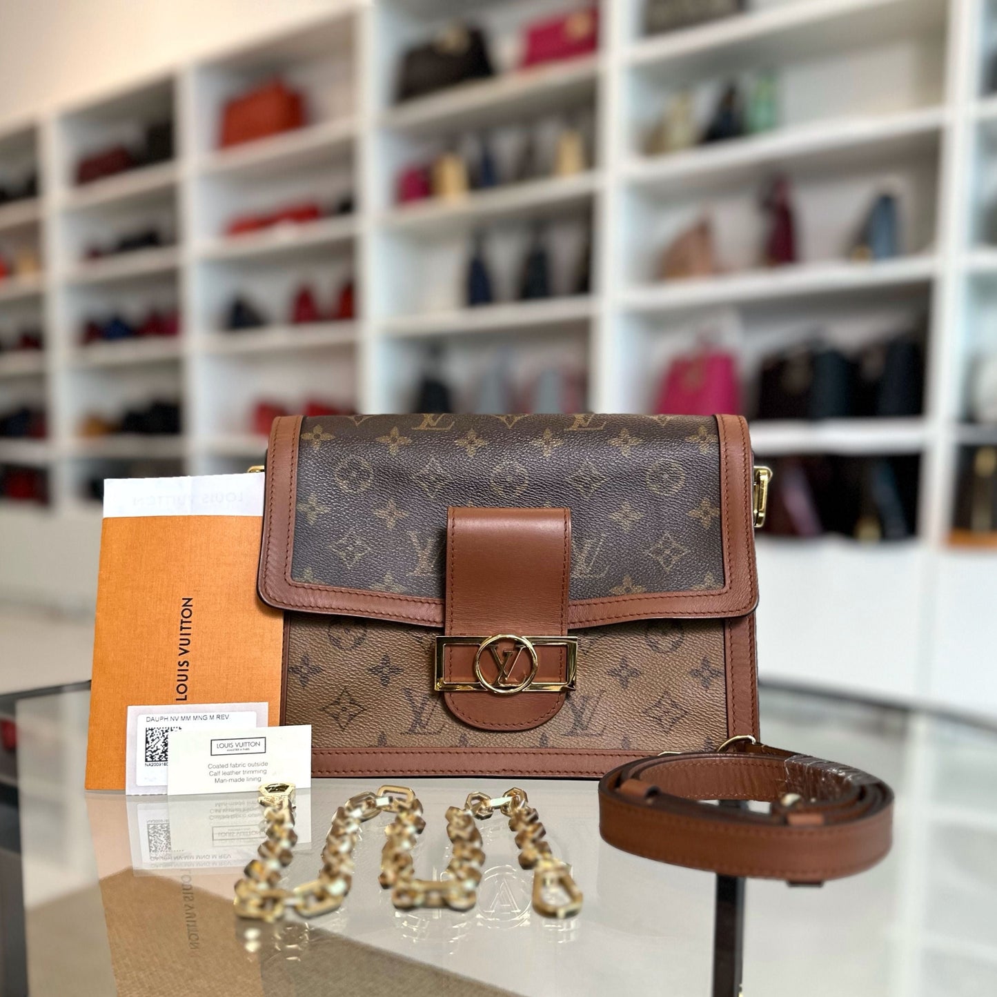 Sac bandoulière LVT Dauphine MM Monogram