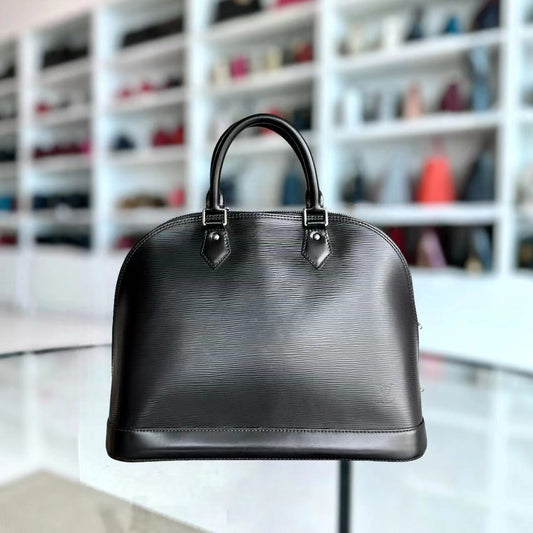 Louis Vuitton Alma PM EPI Cuir Noir Quincaillerie Argentée